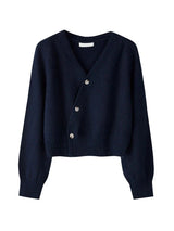 Livvy Gekürzte Strickjacke – Marineblau
