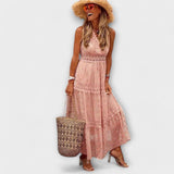 Lola - Bohemian Lace Maxi Dress – Rosa