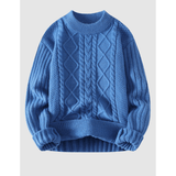 Lonnie Kabelstrickpullover – Blau
