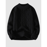 Lonnie Kabelstrickpullover – Schwarz