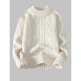 Lonnie Kabelstrickpullover – Weiß
