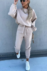 Mackenzie Pullover und Hose Set – Aprikose