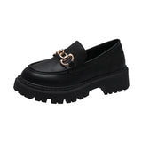 Marceline Plateau-Loafer – Schwarz Matt