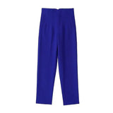 Maryanne Hochtaillierte Hose – Tiefblau