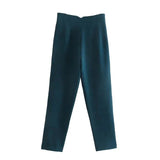 Maryanne Hochtaillierte Hose – Dunkelblau