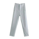 Maryanne Hochtaillierte Hose – Hellblau
