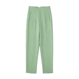 Maryanne Hochtaillierte Hose – Minze