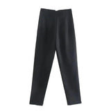 Maryanne Hochtaillierte Hose – Schwarz
