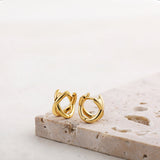 Micara - Crossover Hoops - Ohrringe – Gold