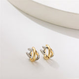 Micara - Crossover Hoops - Ohrringe – Gold Silber