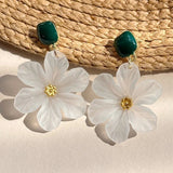 Micara - Daisy Drops - Ohrringe – Weiß