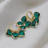 Micara - Emerald Glitz - Ohrringe – Smaragdgrün