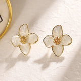 Micara - Glazed Flora - Ohrringe – Weiß