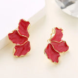 Micara - Glazed Petals - Ohrringe – Rot