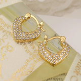 Micara - Heartful Sparkles - Ohrringe – Weißer Kristall