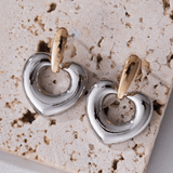 Micara - Hearty Hoops - Ohrringe – Silber