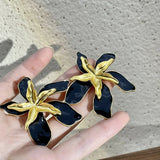 Micara - Midnight Lilies - Ohrringe – Schwarz/Gold