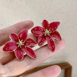 Micara - Red Blossoms - Ohrringe – Rot