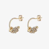 Micara - Shimmery Rings - Ohrringe – Weiß