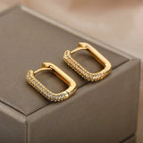 Micara - Sparkly Squares - Ohrringe – Gold