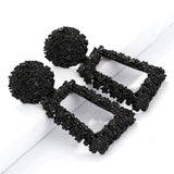Micara - Square Statements - Ohrringe – Schwarz