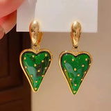 Micara - Strawberry Hearts - Ohrringe – Grün