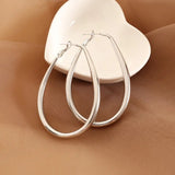 Micara - Teardrop Hoops - Ohrringe – Silber