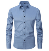 Normand Langarmhemd – Blau