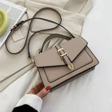 Olive Flap Leder-Umhängetasche – Khaki