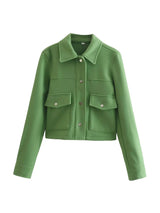 Oona Fashion-Jacke mit Fronttaschen – Grün
