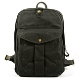 Phineas Vintage Canvas-Rucksack – Schwarz