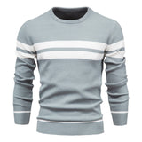Primus Gestreifter Strickpullover – Blau