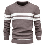 Primus Gestreifter Strickpullover – Braun