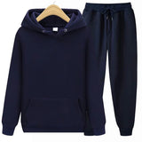 Robin Unisex Hoodie und Jogginghose im Set – Marineblau