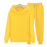 Robin Unisex Hoodie und Jogginghose im Set – Gelb