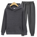 Robin Unisex Hoodie und Jogginghose im Set – Dunkelgrau