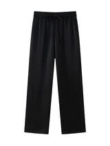 Trixia Lose Blazer und Hosen-Set – Schwarze Hose