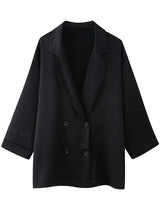 Trixia Lose Blazer und Hosen-Set – Schwarzer Blazer