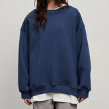 Vanna Übergroßes Sweatshirt – Marineblau