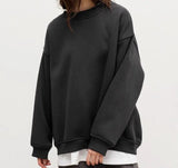 Vanna Übergroßes Sweatshirt – Dunkelgrau