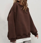 Vanna Übergroßes Sweatshirt – Braun