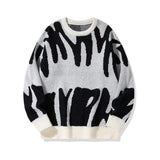 Verner Grafik-Strickpullover – Weiß