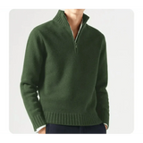 Wade Rollkragenpullover mit Halbem Reißverschluss – Grün