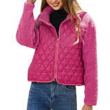 Winslet Gesteppte Fleece-Jacke – Rosa