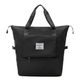 Leichte wasserdichte Wochenendtasche – erweiterbare Tragetasche – Schwarz