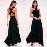 Leichtes Wickel-Sommerkleid – luftiges Strandkleid in Blau & Pastell – Schwarz