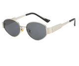 Unisex Sonnenbrille Oversize – UV400 – Schwarz/Silber