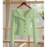 Barbora | Mühelos schicker Frühling- und Herbst-Cardigan – Grün