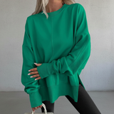 Zolia - Soft-Touch Oversize-Sweatshirt – Grün