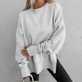 Zolia - Soft-Touch Oversize-Sweatshirt – Grau